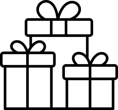 Three gift boxes stack icon 스톡 일러스트