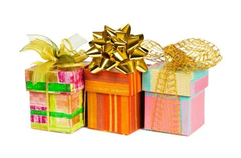 Three gifts Stock Photos