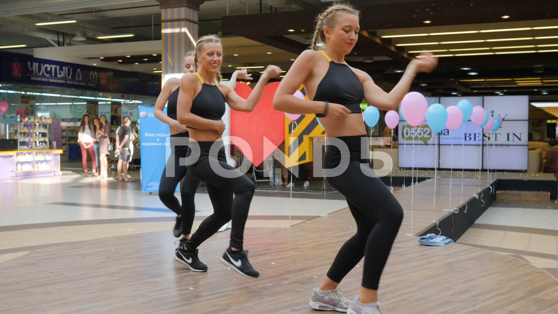 three girls in leggings