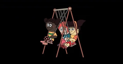 Three girls on a Swing 動画素材 84625527