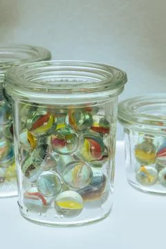 Three Glass Jars Stock Photos