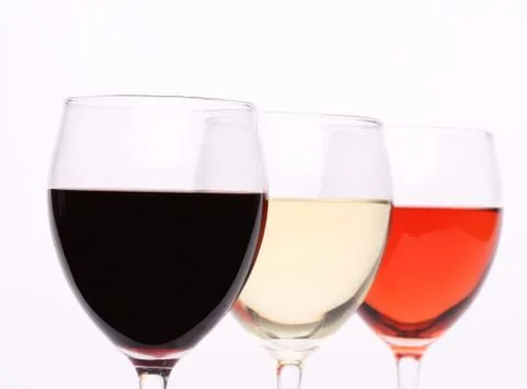 Three glass of wine Stock Photos