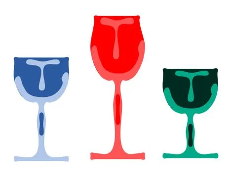 Three glasses Stock Illustration