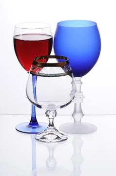 Three glasses Stock Photos