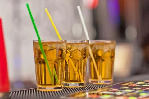 Three glasses with a refreshing drink Stock-Fotos