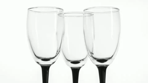 Three glasses of strong alcohol Stock Footage 142492628