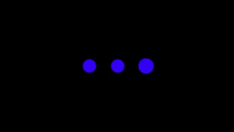 Three Glowing Blue Circular Icons on Dark Background Stock Footage 332984281