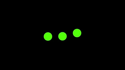 Three Glowing Green Circular Lights Against Dark Stock Footage 331897989