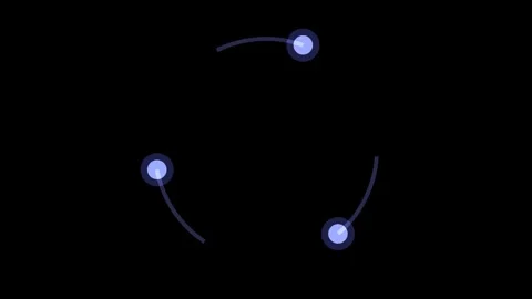 Three Glowing Nodes Loading Screen Loop Stock Footage 341362583