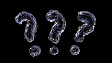 Three Glowing Question Mark Symbol Animation Stock Footage 297101867