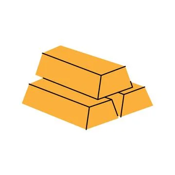 Three gold bars stacked on top of each other. Money investment and business Ilustración de archivo