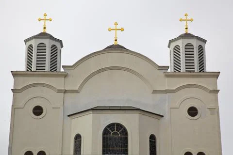 Three gold crosses Stock Photos