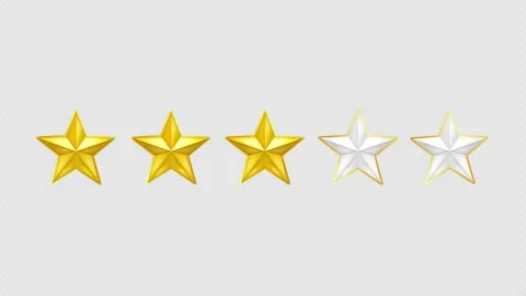 Three Gold Star Rating Graphic 스톡 동영상 342216967
