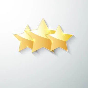 Three gold stars Stock Illustration