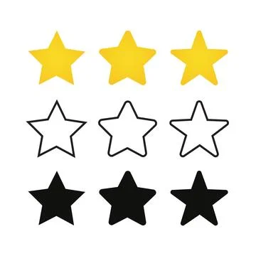 Three Gold Stars Stock Illustration