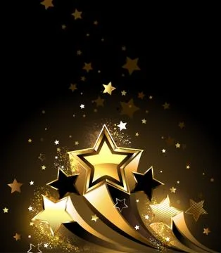 Three Golden comet Stock Illustration