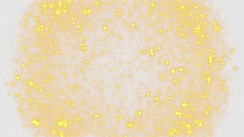 Three Golden Sparkle Particle Explosions with Alpha Channel 4K Stock Footage 337689741