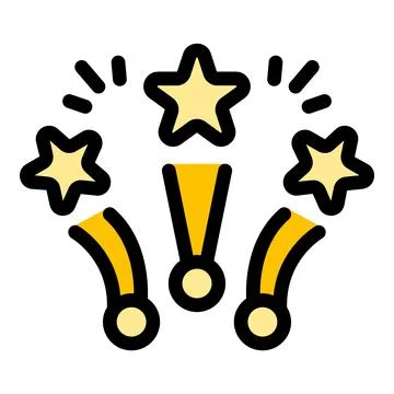 Three golden stars exploding with excitement and festive cheer 스톡 일러스트