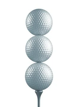 Three golf balls Stock Illustration