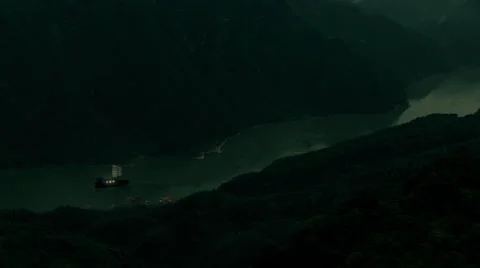 The three gorges of the boat Stock-Footage 58367664