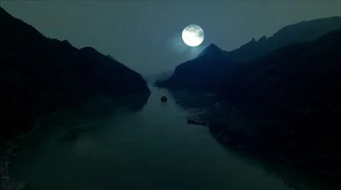 The three gorges of the boat Video stock 58367705