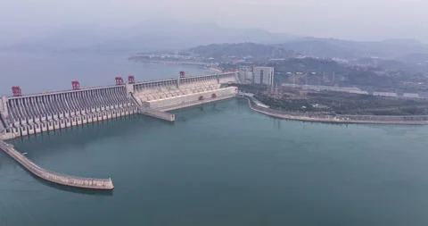 The Three Gorges Dam in China Stock Footage 233456763
