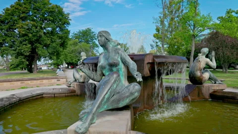 Three Graces Fountain Stock Footage 327973238