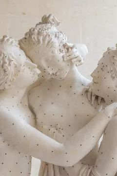 The Three Graces plaster model by Antonio Canova, 1813. Stock Photos