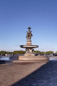 Three Graces Statue - Place de la Bourse - Bordeaux - France Foto stock
