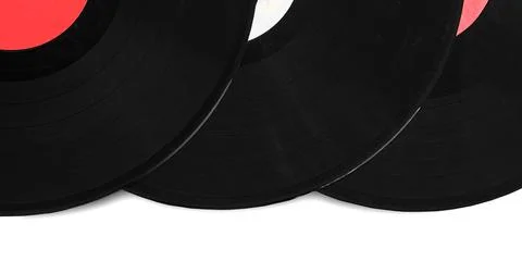 Three gramophone records Foto stock
