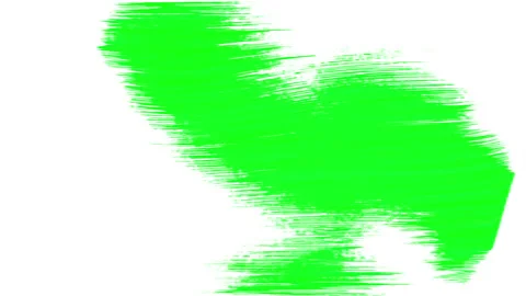 Three green brush strokes intersecting on a white background, perfect for Stock Footage 283521332