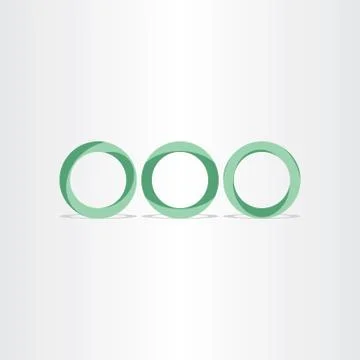 Three green circles frames rings background Stock-Illustration