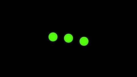 Three Green Dots Glowing Loading Indicator UI Design Vidéo 332526372