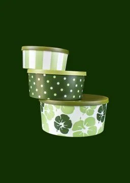 Three green gifts Stock Illustration