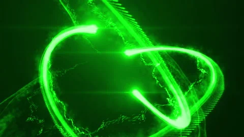 Three green lights flying and exploding Stock Footage 201092151