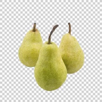 Three green pears Stock Photos