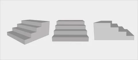 Three group of stairs Stock Illustration