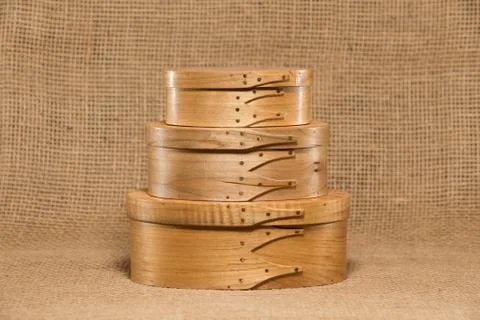 Three Hand Made Shaker Boxes Stock Photos