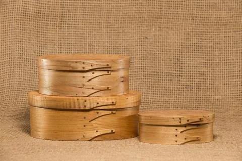 Three Hand Made Shaker Boxes Stock Photos