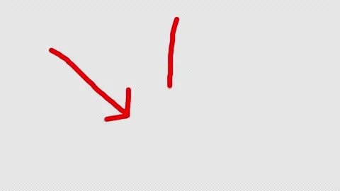 Three Handdrawn Red Animated Pointing Down Arrows Video stock 330697194