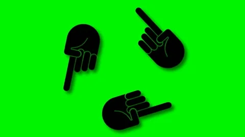 THREE HANDS POINTING Stock Footage 21980667
