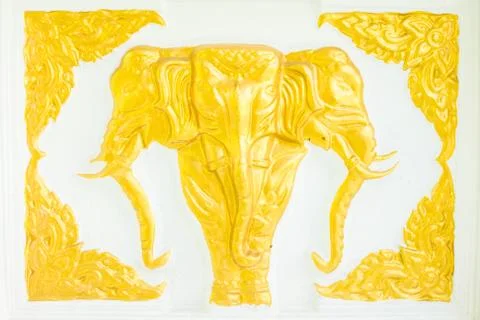 Three head of elephant Stock Photos