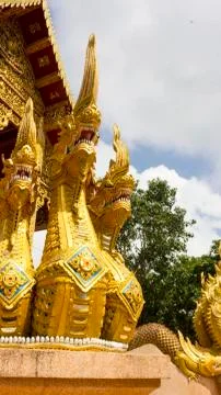 Three headed naga statue Stock Photos