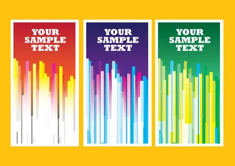 Three Header Designs Stock Illustration