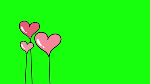 Three heart balloons isolated 스톡 동영상 263964435