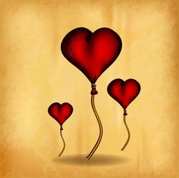 Three hearts Stock Illustration