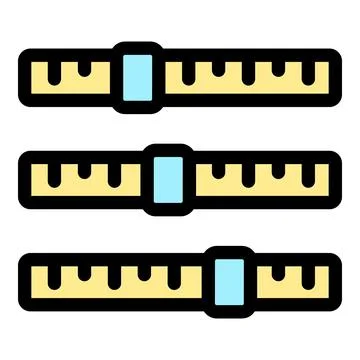 Three horizontal adjustment sliders with scale and control button Stock Illustration