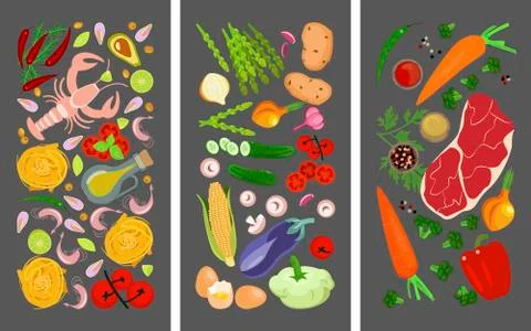 Three horizontal banners Stock Illustration