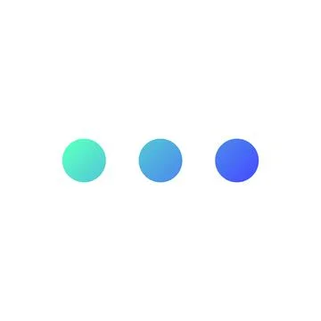 Three horizontal dots menu pixel perfect gradient linear ui icon Illustrazione stock
