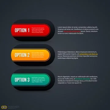 Three horizontal options for web. EPS 10 Stock Illustration